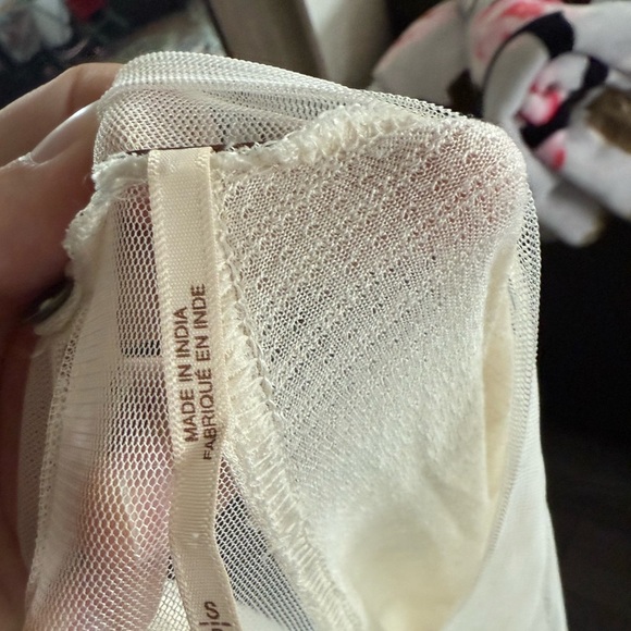 Free People|Saheli Floral Embroidered mesh long sleeve top in cream color•SMALL - Picture 11 of 13